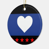 Voet trots vlag keramisch ornament (Links)