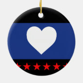 Voet trots vlag keramisch ornament (Achterkant)