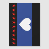 Voet trots vlag magnetische uitnodiging (Voorkant)