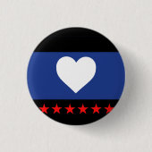 Voet trots vlag ronde button 3,2 cm (Voorkant)
