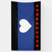 Voet trots vlag spandoek (Verticaal)