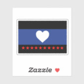 Voet trots vlag sticker (Vel)