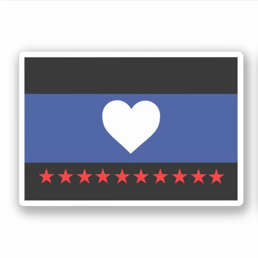 Voet trots vlag sticker (Voorkant)