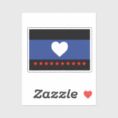 Voet trots vlag sticker (Vel)