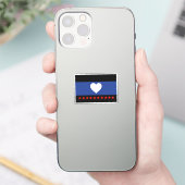 Voet trots vlag sticker (Telefoon)