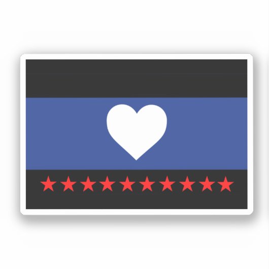 Voet trots vlag sticker (Voorkant)