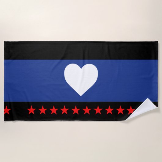 Voet trots vlag strandlaken (Voorkant)