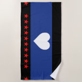 Voet trots vlag strandlaken (Voorkant)