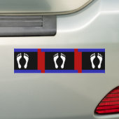 Voet trots vlag (voetafdruk) bumpersticker (Op auto)