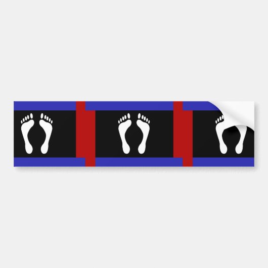 Voet trots vlag (voetafdruk) bumpersticker (Voorkant)