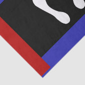 Voet trots vlag (voetafdruk) tissuepapier (Detail)
