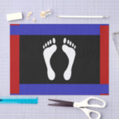Voet trots vlag (voetafdruk) tissuepapier (Craft)