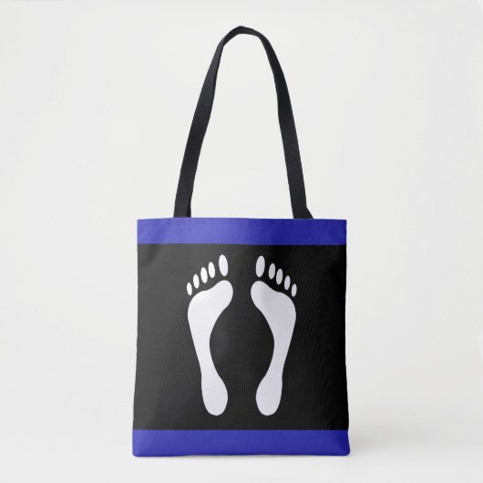Voet trots vlag (voetafdruk) tote bag (Voorkant)