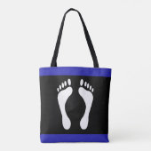 Voet trots vlag (voetafdruk) tote bag (Achterkant)