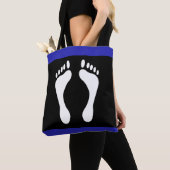 Voet trots vlag (voetafdruk) tote bag (Dichtbij)
