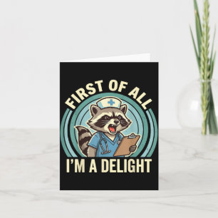 Voet van alles ben ik een delight wasbeer verpleeg kaart