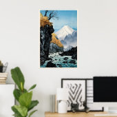 Voet van Mount Ashitaka Japanse Fijne Kunstprint Poster (Thuiskantoor)