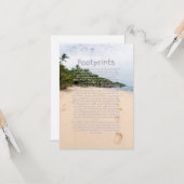 Voetafdruk 2A flat-Wenskaart Kaart (Voorkant / Achterkant in situ)