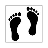 Voetafdruk Design Wooden Stamp Rubberstempel (Afrduk)