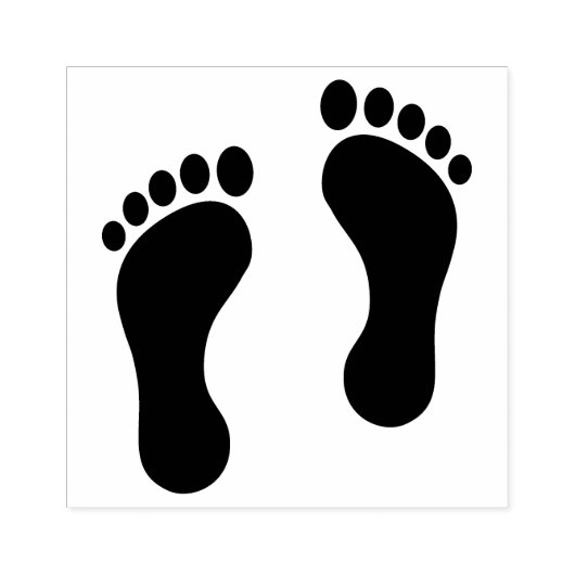 Voetafdruk Design Wooden Stamp Rubberstempel (Afrduk)