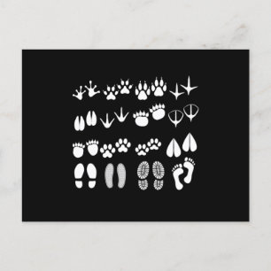 Voetafdruk Dieren Boerderij Boer Kip Koe Gift Briefkaart