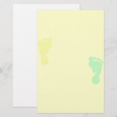 Voetafdruk (Geel en Groen) Papier (Voorkant / Achterkant)