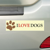 voetafdruk hond bumpersticker (Op auto)