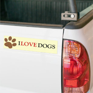 voetafdruk hond bumpersticker