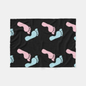 Voetafdruk III Fleece Deken (Voorkant (Horizontaal))