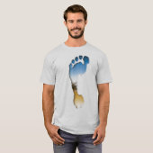 Voetafdruk in Crome T-shirt (Voorkant volledig)