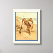 Voetafdruk in de zand 2 canvas afdruk (Voorkant)