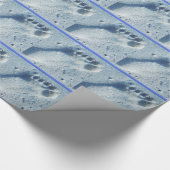 Voetafdruk in de zand cadeaupapier (Hoek)