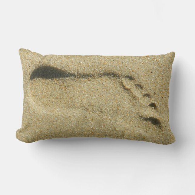 Voetafdruk in de zand kussen (Voorkant)