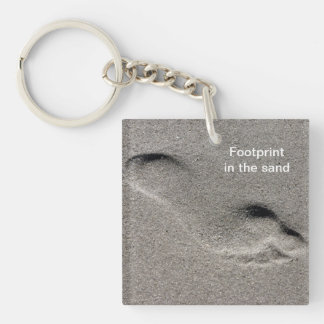 Voetafdruk in de zand-Sleutelhanger Sleutelhanger