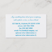 Voetafdruk in het Sand - business card - sjabloon Visitekaartje (Achterkant)