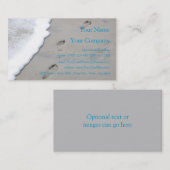 Voetafdruk in het Sand - business card - sjabloon Visitekaartje (Voorkant / Achterkant)