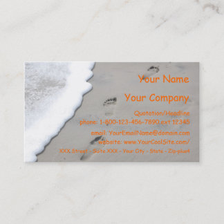Voetafdruk in het Sand - business card - sjabloon Visitekaartje