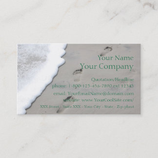 Voetafdruk in het Sand - business card - sjabloon Visitekaartje