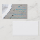 Voetafdruk in het Sand - business card - sjabloon Visitekaartje (Voorkant / Achterkant)