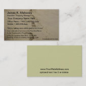 Voetafdruk in het zand Real Estate Visitekaartje (Voorkant / Achterkant)