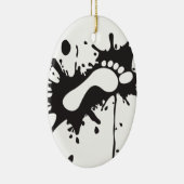 voetafdruk in rommelige vlek keramisch ornament (Rechts)