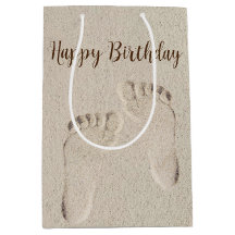 Voetafdruk in strandzand