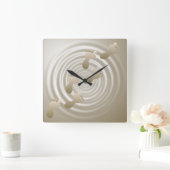 Voetafdruk in Zandwandklok Vierkante Klok (Huis)