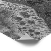 Voetafdruk indrukken in de zand poster (Hoek)