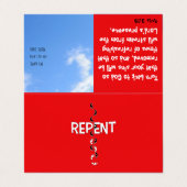 Voetafdruk kruisscripts weergeven visitekaartje (Buitenkant ongevouwen)