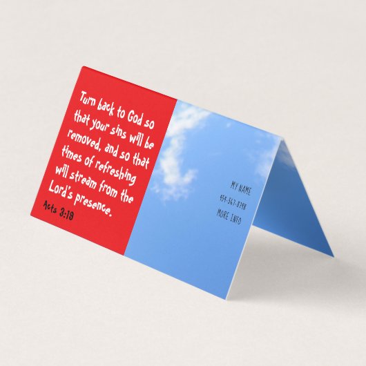 Voetafdruk kruisscripts weergeven visitekaartje (Achterkant)