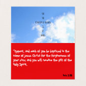 Voetafdruk kruisscripts weergeven visitekaartje (Binnenkant ongevouwen)