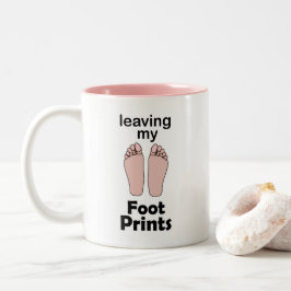 Voetafdruk Laat mijn voetsporen Inspirerend Tweekleurige Koffiemok