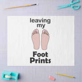 Voetafdruk Leaving My Footprints Inspirerend Tissuepapier