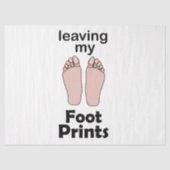 Voetafdruk Leaving My Footprints Inspirerend Tissuepapier (Voorkant)